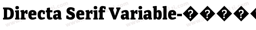 Directa Serif Variable字体转换